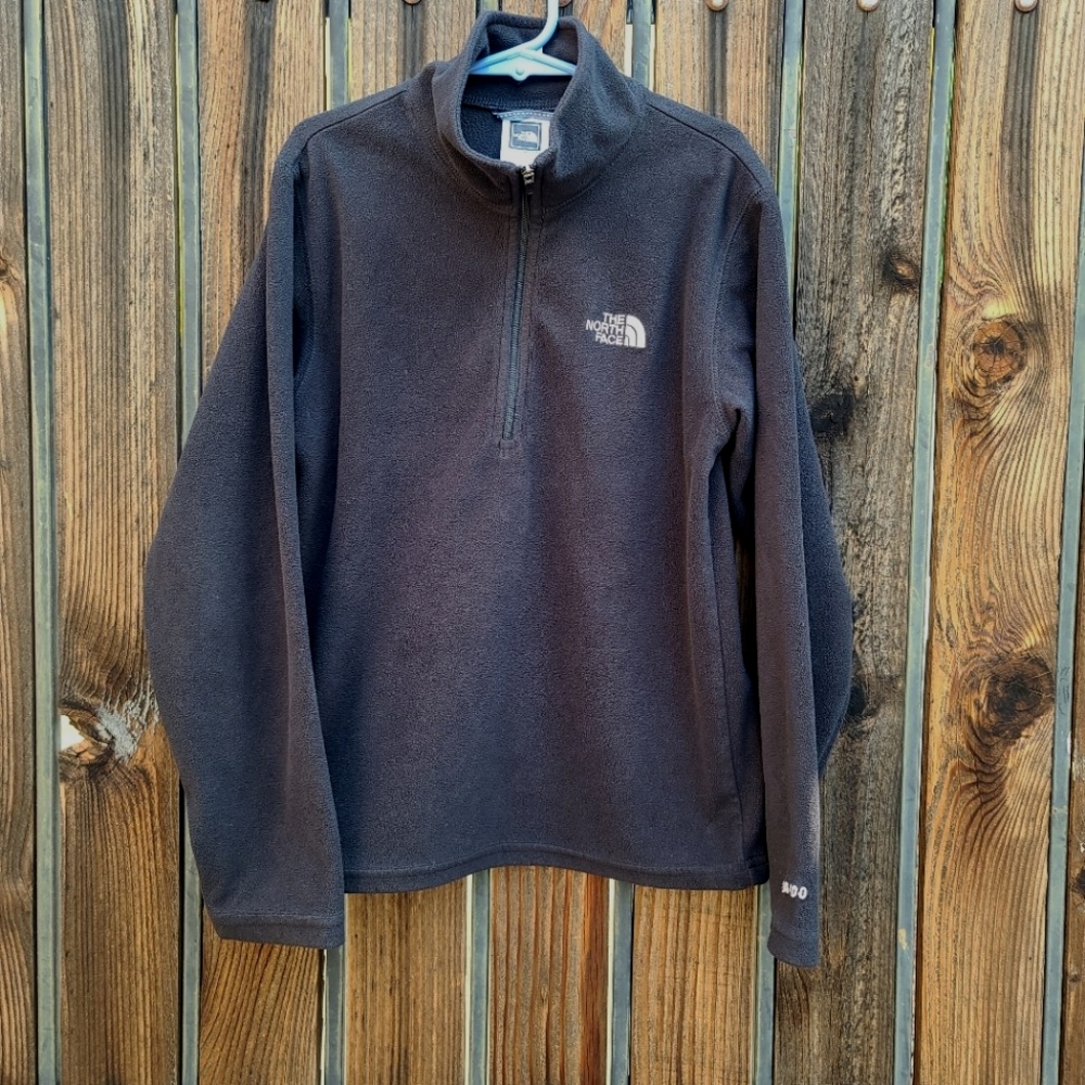 THE NORTH FACE Black Fleece 3/4 Zip Pullover Boys S 7 8 Sweater Top Girls Kids - Picture 2 of 11